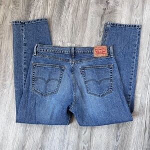 Levis 505 Jeans Mens 36x30 Blue Denim Straight Leg Zip Fly